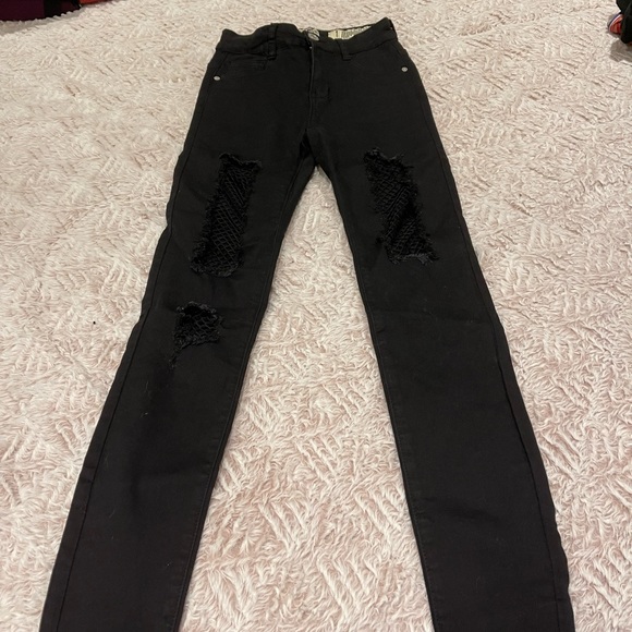 Black jeans with netting size 1 - Picture 2 of 6